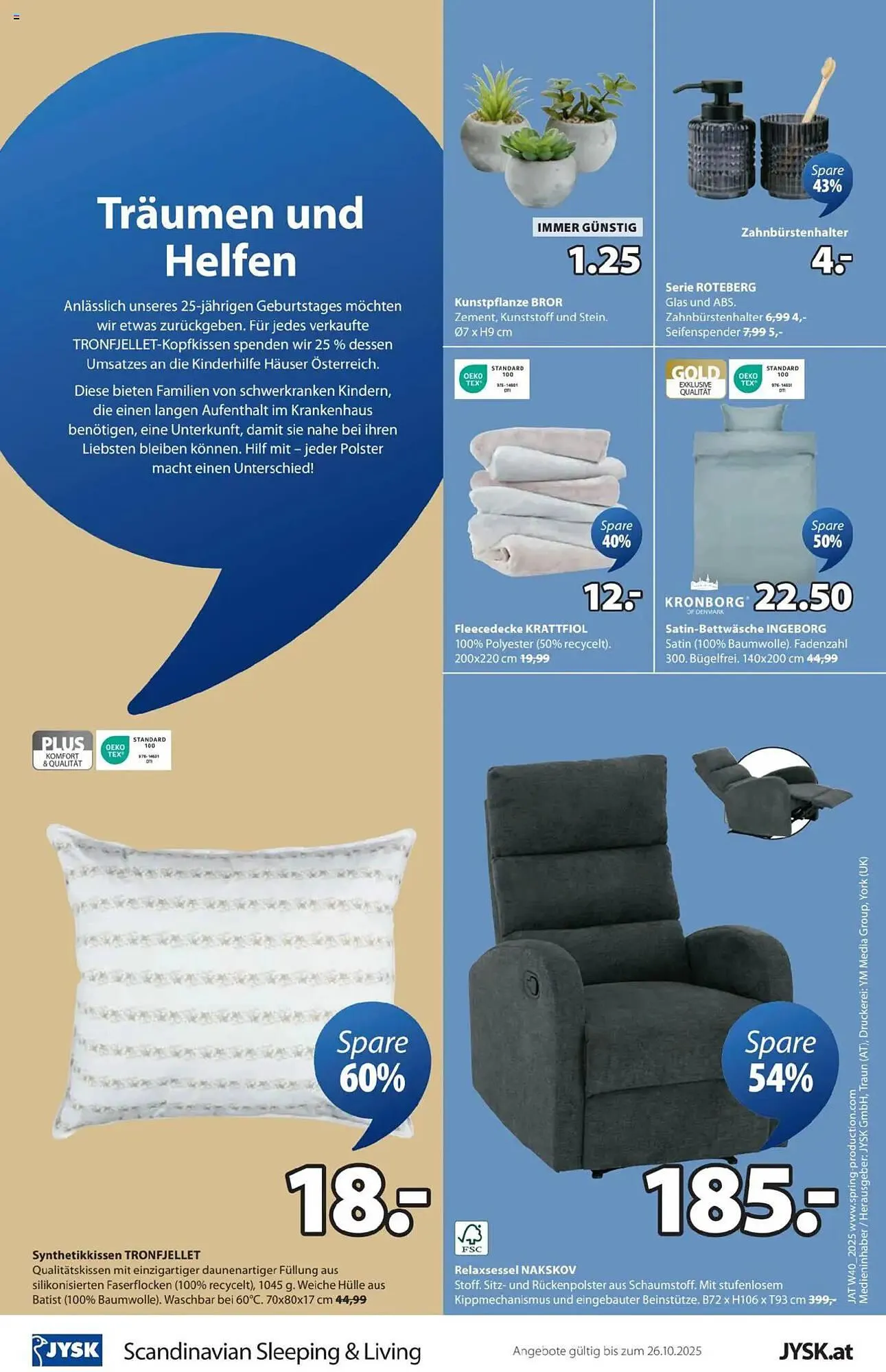 JYSK Flugblatt von 1. Oktober bis 26. Oktober 2025 - Flugblätt seite  16
