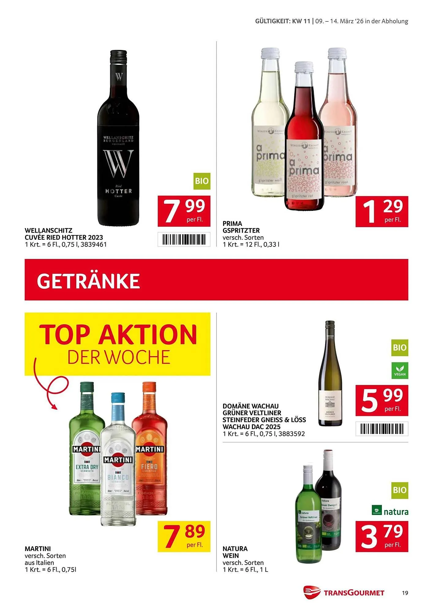 Transgourmet Flugblatt von 9. März bis 14. März 2026 - Flugblätt seite 19