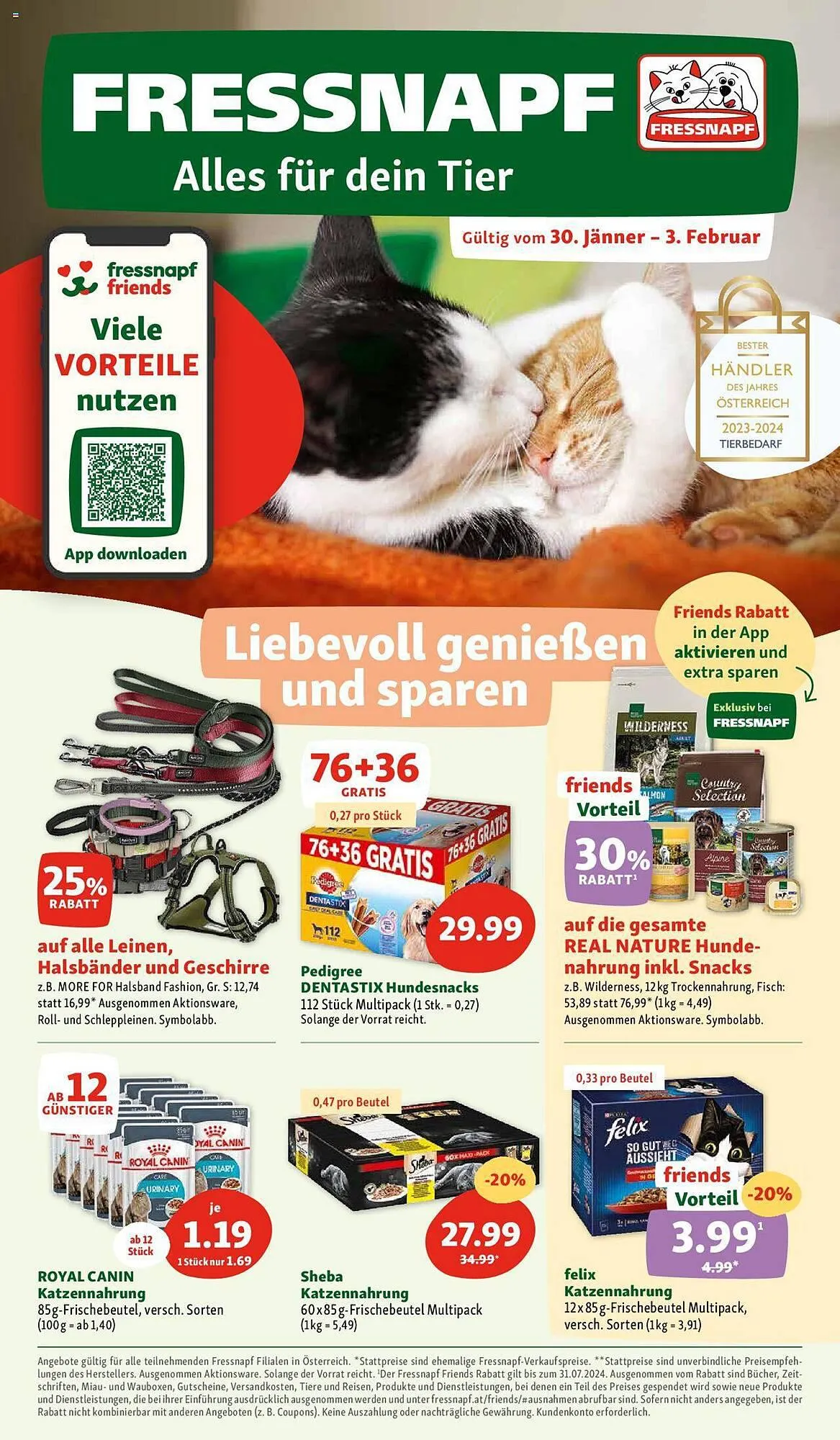 Fressnapf Flugblatt von 30. Jänner bis 3. Februar 2024 - Flugblätt seite  