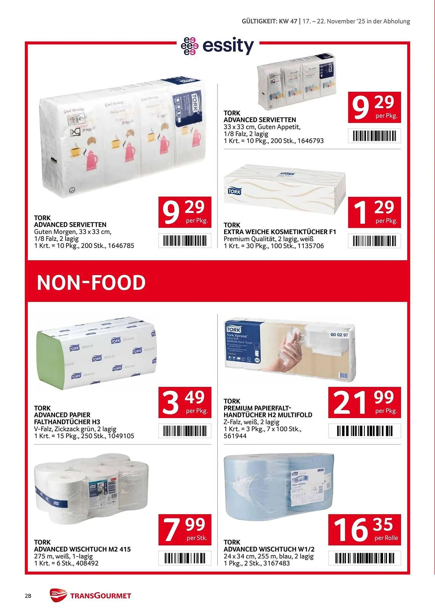 Transgourmet Flugblatt von 17. November bis 23. November 2025 - Flugblätt seite  28