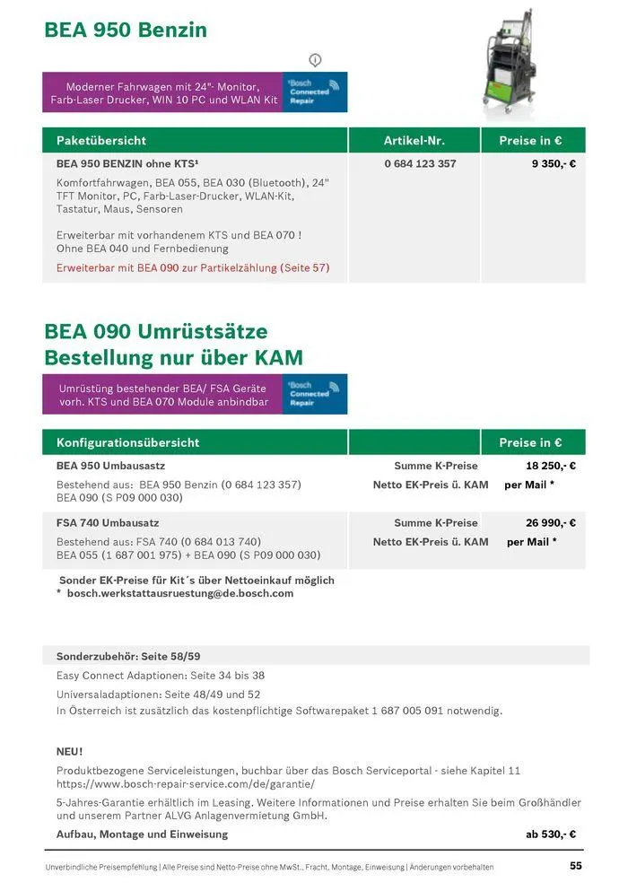 Werkstattausrüstung von Bosch von 21. Mai bis 31. Dezember 2024 - Flugblätt seite  55