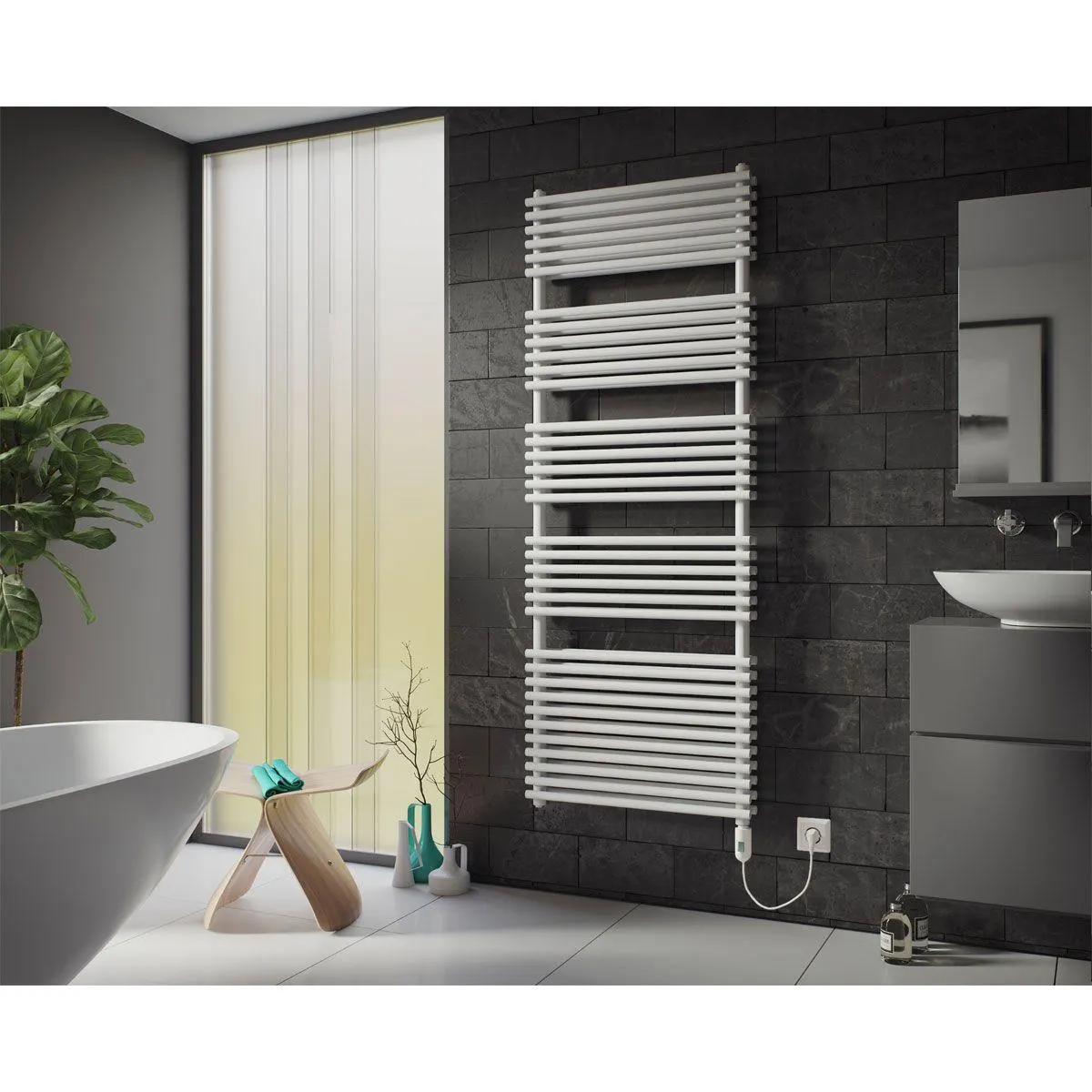 Ximax Elektrischer Handtuchwärmer Tec Duplex 1838 x 600 mm 600 Watt Typ 2 Weiß