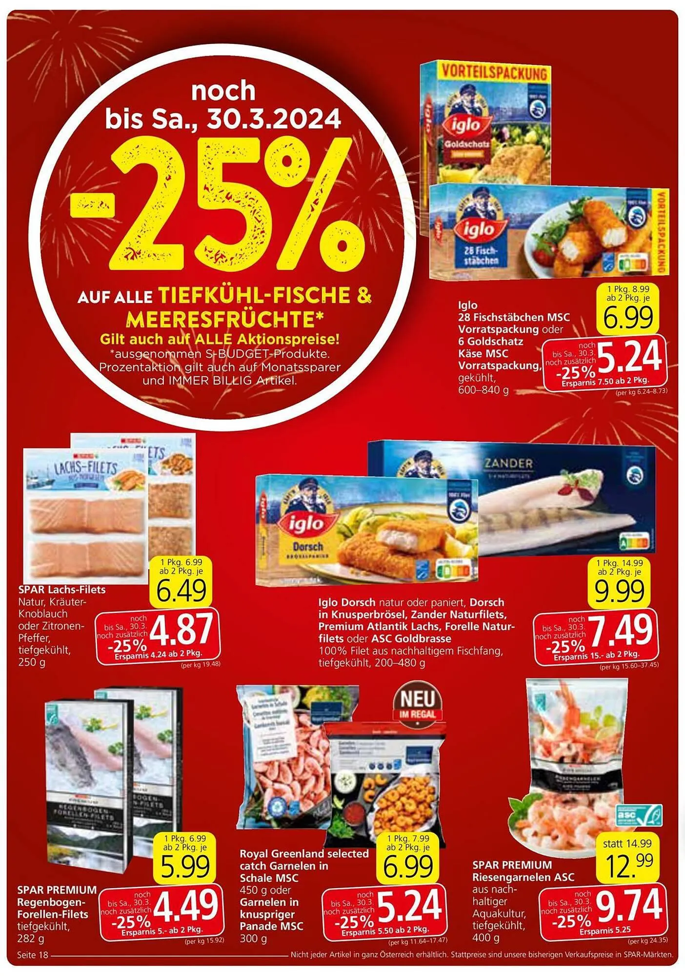 Spar Flugblatt von 26. März bis 3. April 2024 - Flugblätt seite  18