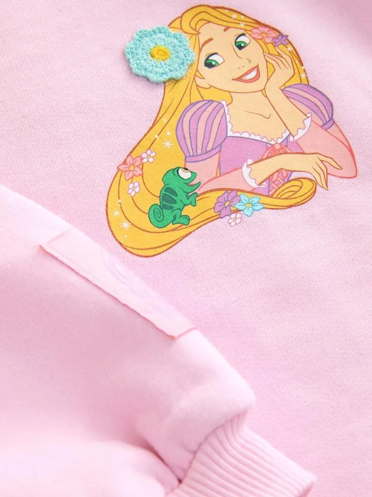 Pink Rapunzel Disney Princess - Set aus Sweatshirt und ausgestellter Leggings (3M.–7J.)