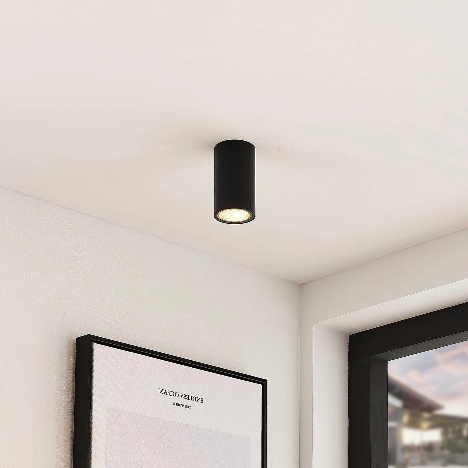 Arcchio Olivir downlight, kerek, GU10, fekete