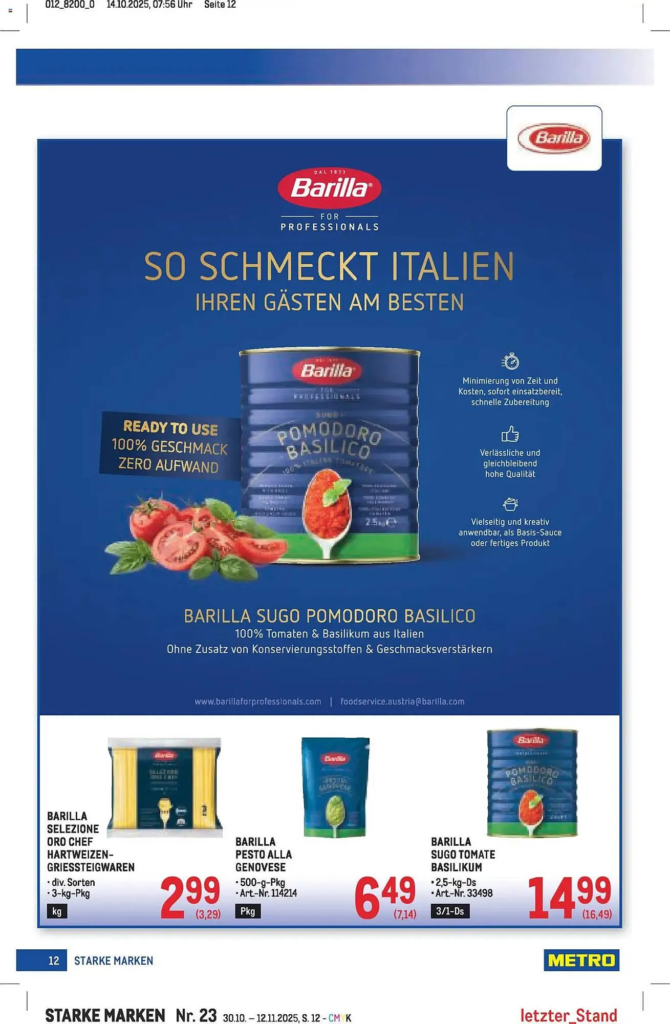 Metro Flugblatt von 30. Oktober bis 12. November 2025 - Flugblätt seite 12