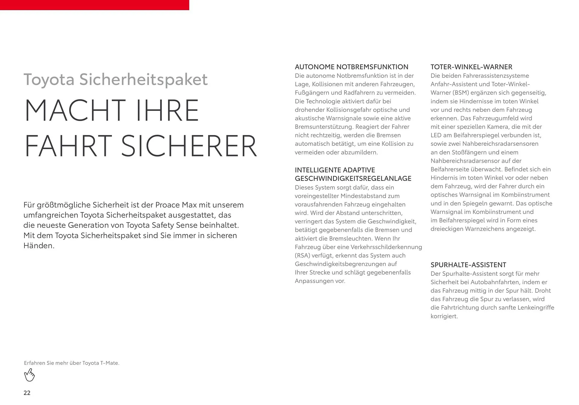 Toyota Flugblatt von 1. April bis 20. Oktober 2026 - Flugblätt seite 22