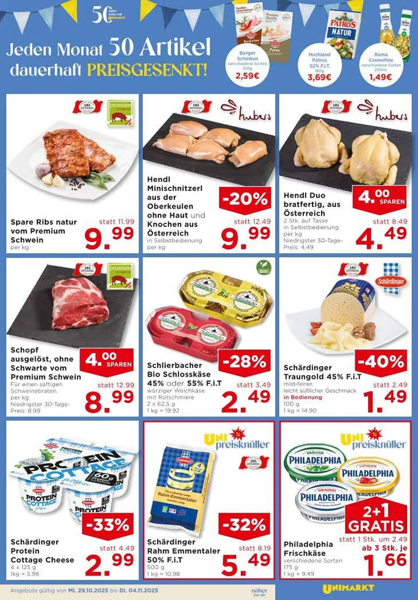 Unimarkt Flugblatt von 29. Oktober bis 4. November 2025 - Flugblätt seite  7