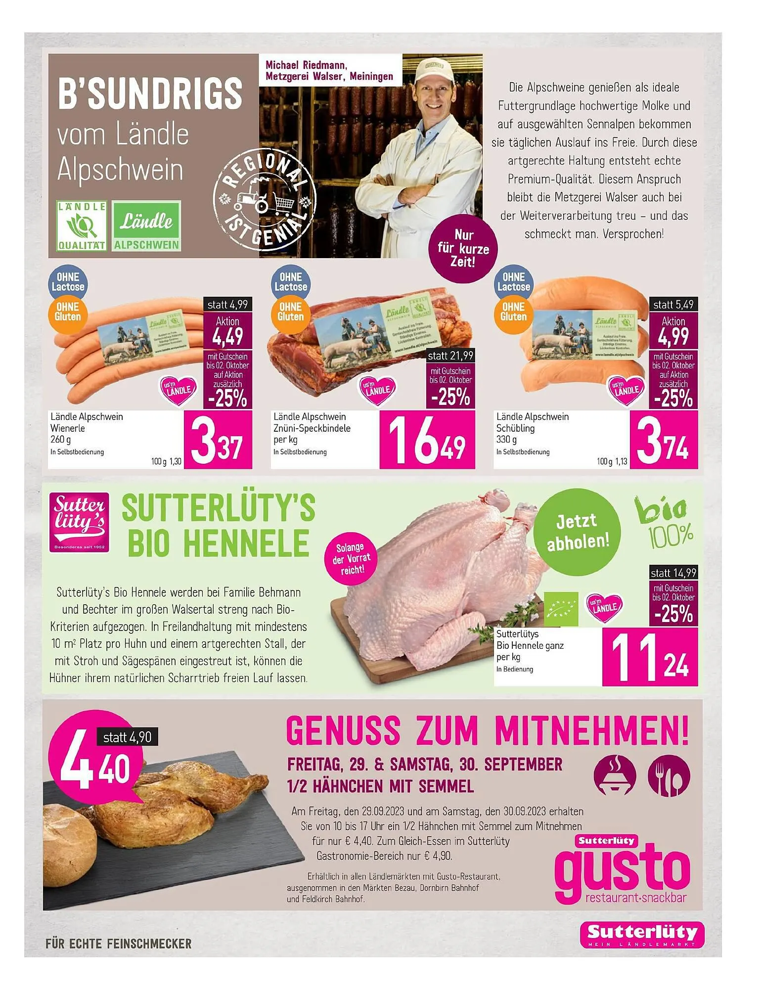 Sutterlüty Flugblatt von 28. September bis 4. Oktober 2023 - Flugblätt seite  7