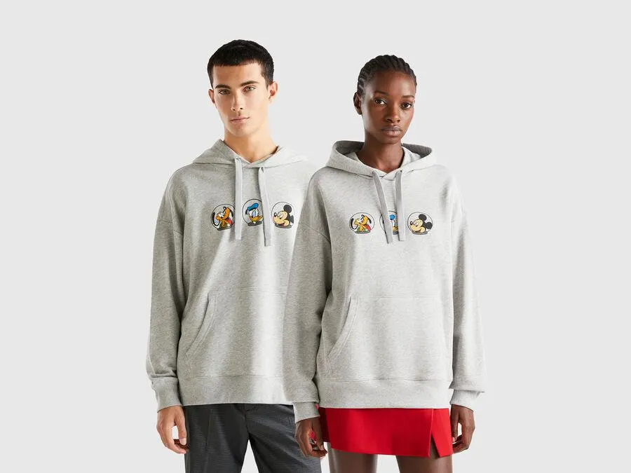 Sweatshirt Micky & Friends in Grau mit Kapuze