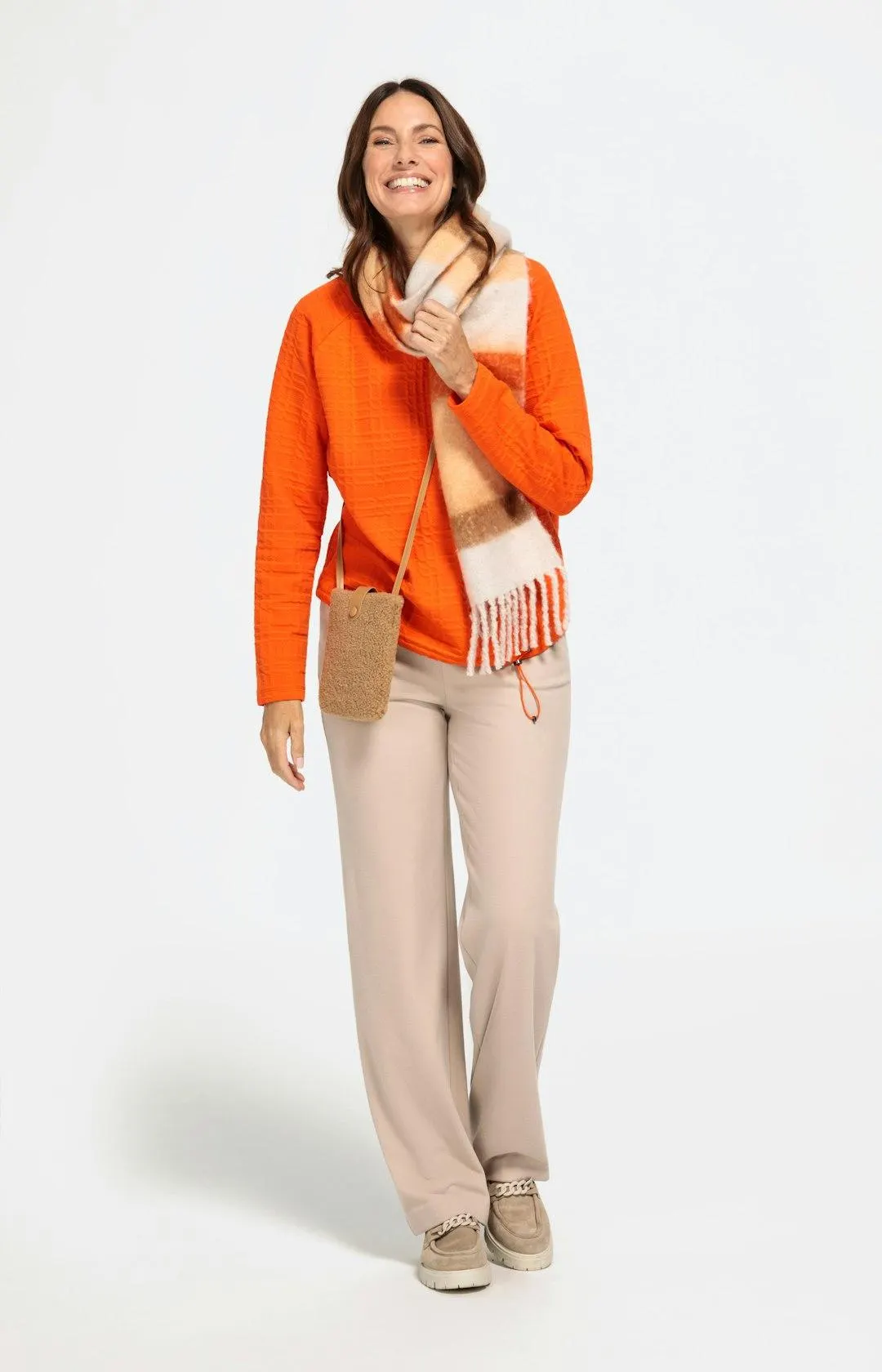 Strukturiertes Langarm-Sweatshirt