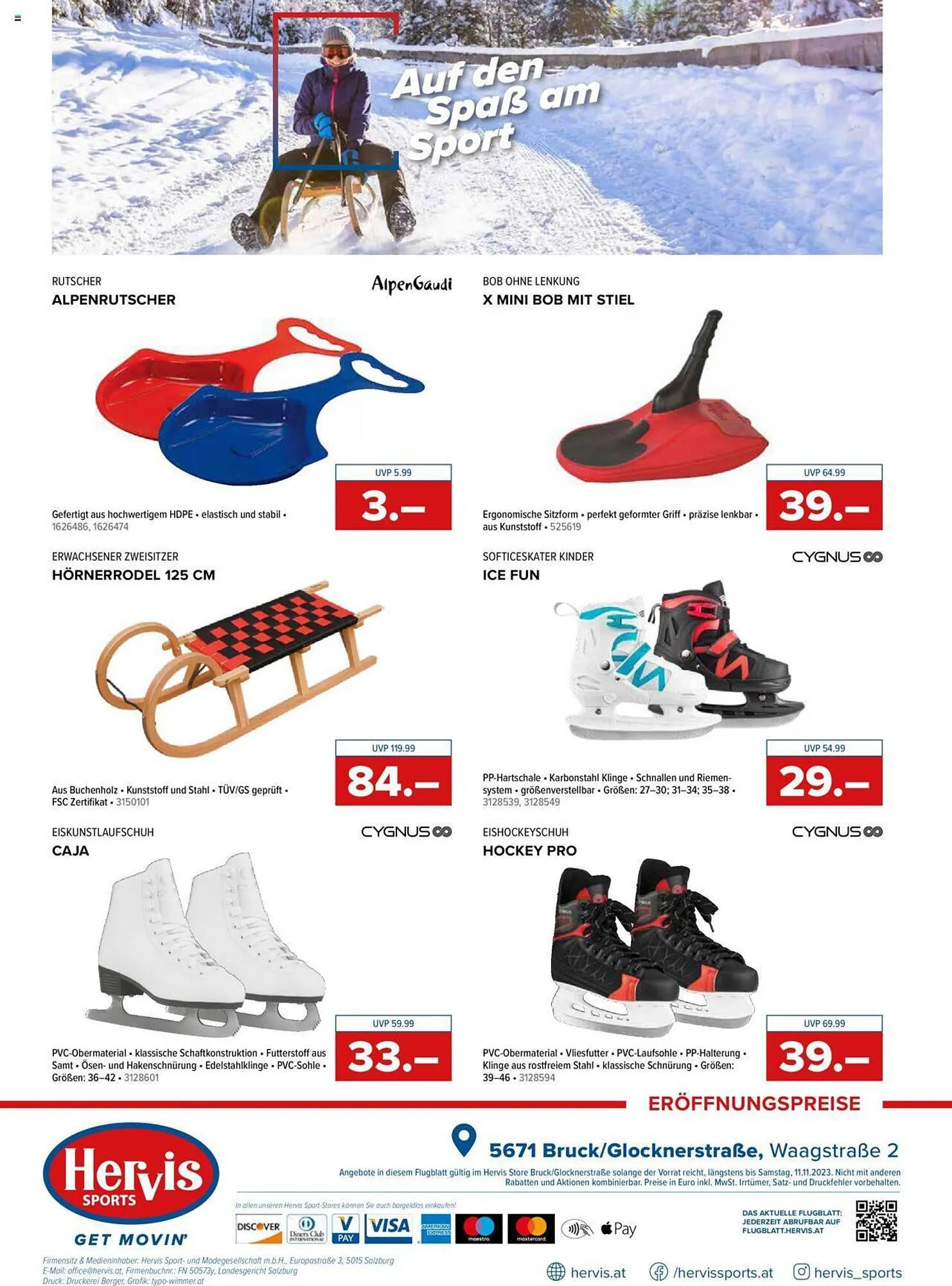 Hervis Flugblatt von 9. November bis 11. November 2023 - Flugblätt seite  16