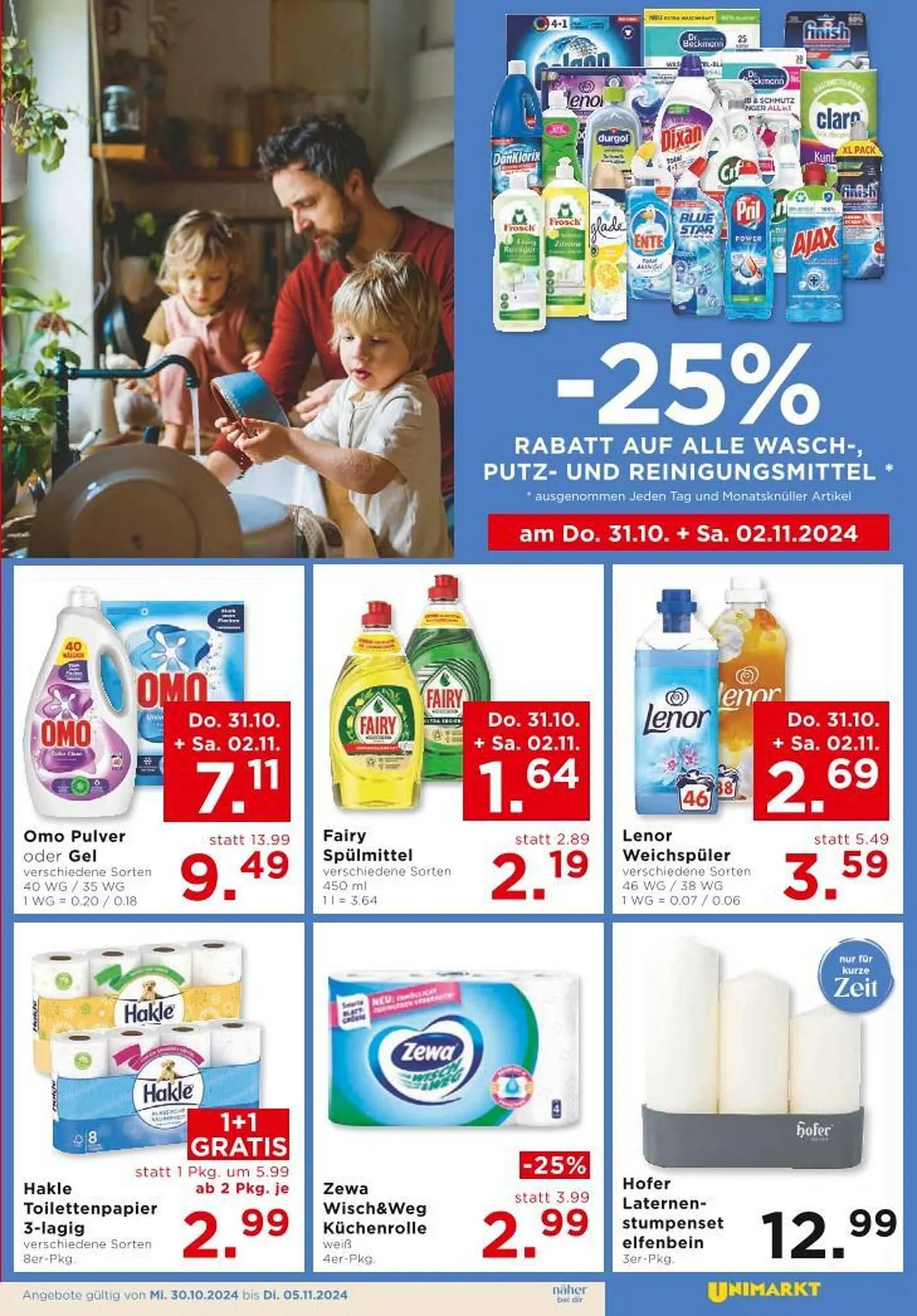 Unimarkt Flugblatt von 30. Oktober bis 5. November 2024 - Flugblätt seite 11
