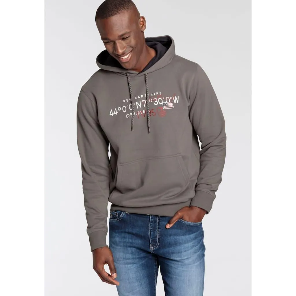 DELMAO Kapuzensweatshirt , Langarm, lockere Passform, mit Print, mit Kapuze