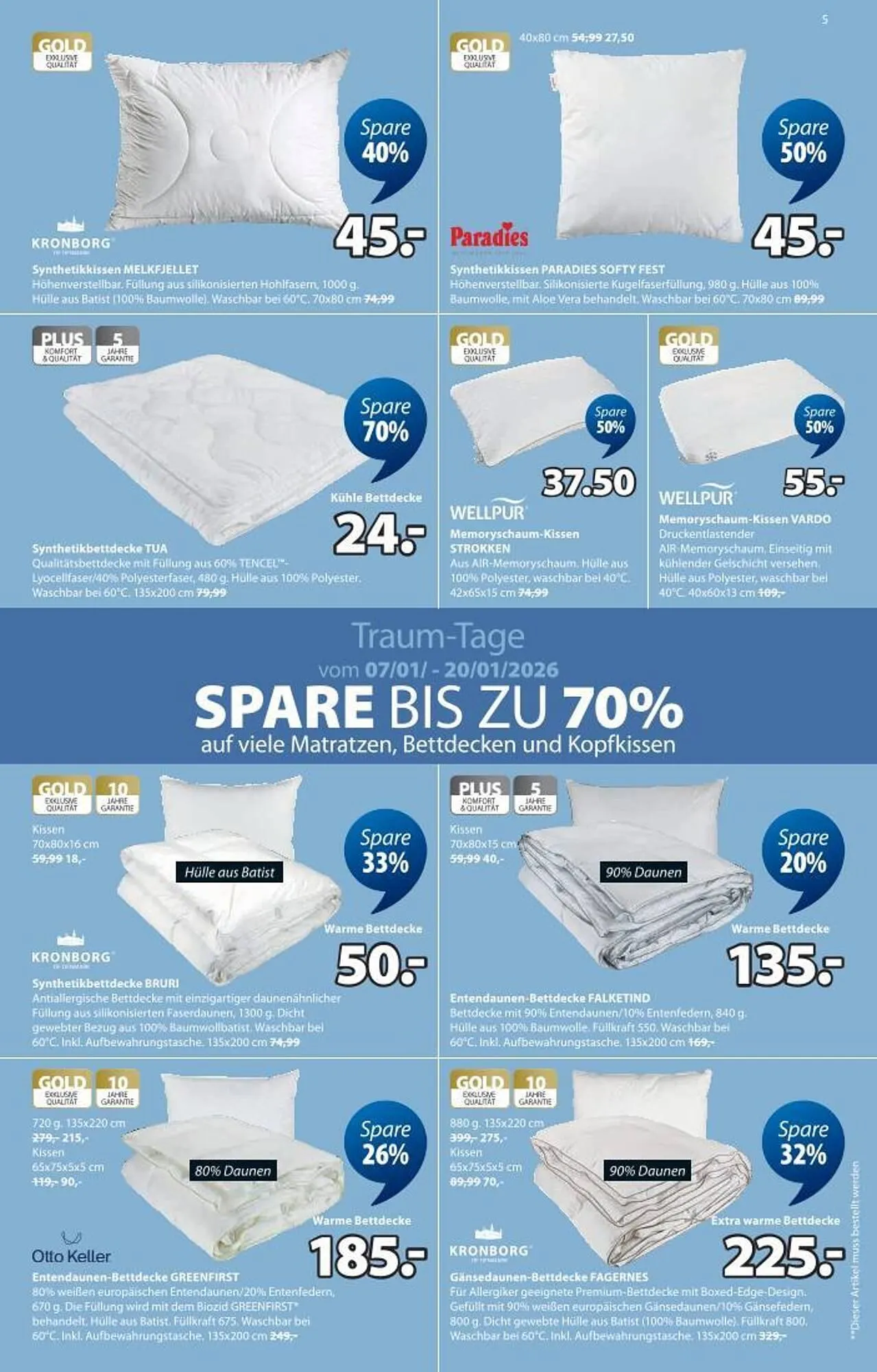 JYSK Flugblatt von 2. Jänner bis 10. Februar 2026 - Flugblätt seite 5