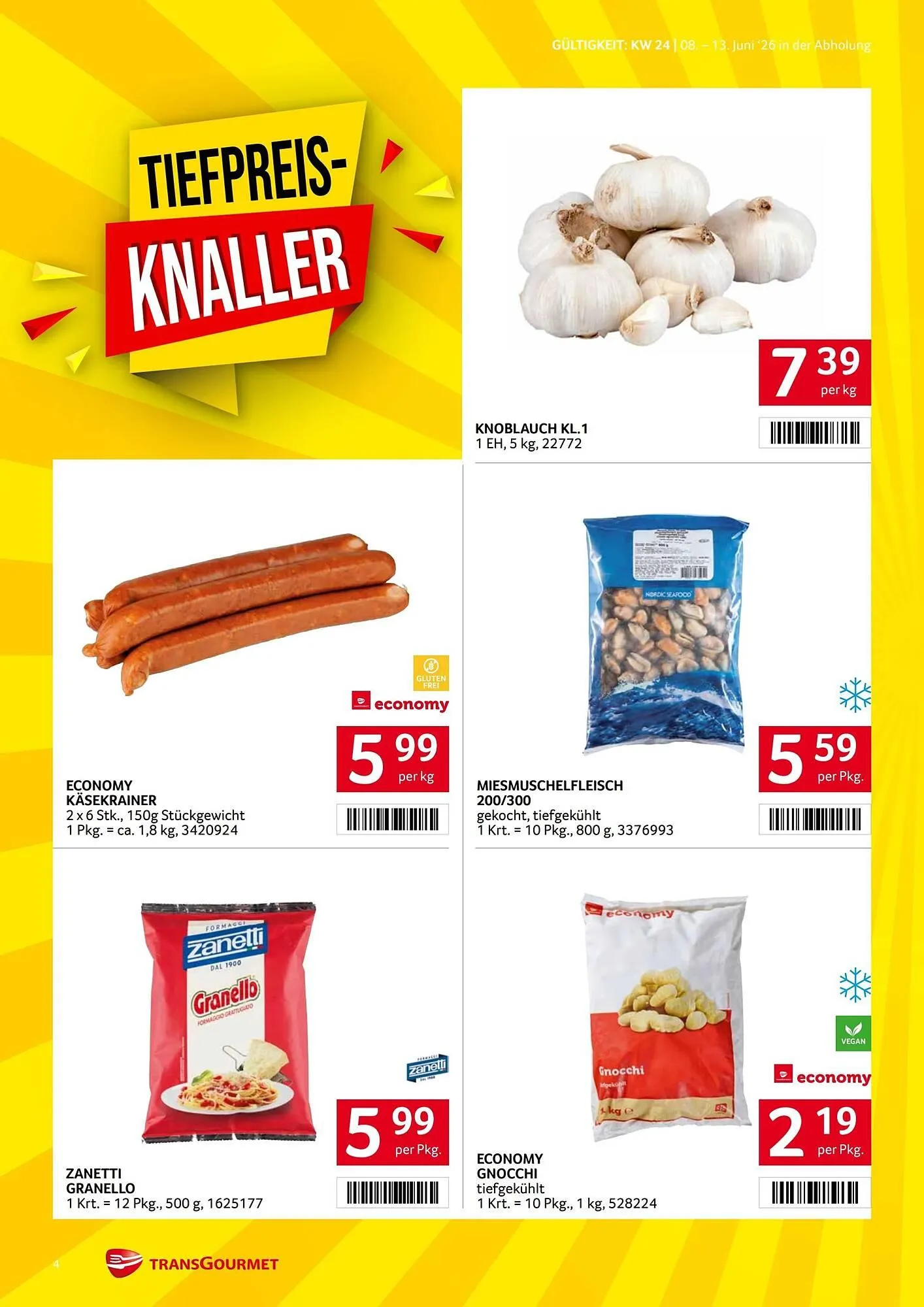 Transgourmet Flugblatt von 8. Juni bis 13. Juni 2026 - Flugblätt seite  4