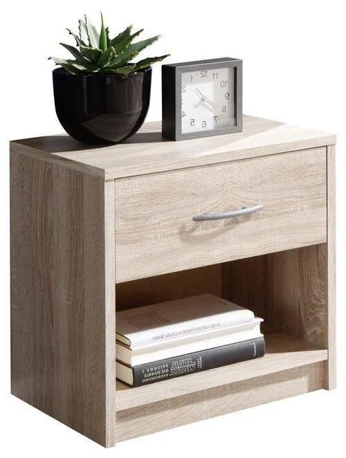 Nachtkästchen Eiche Dekor H: 41 cm Base