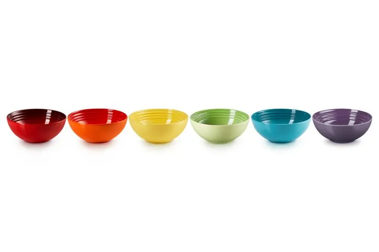 6er-Set Müslischalen Rainbow III aus Steinzeug