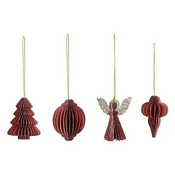 Waben Hänger "Weihnachten", rot