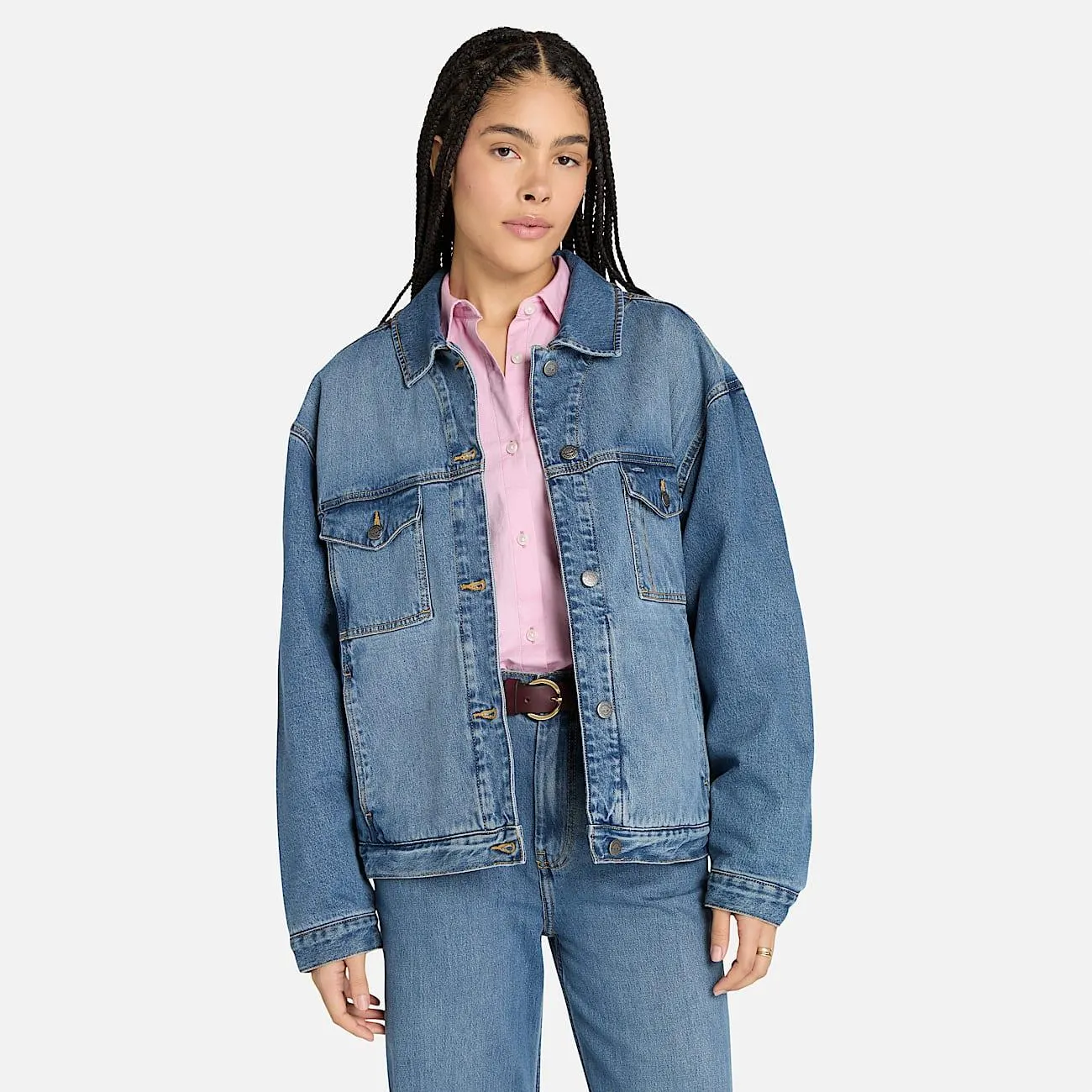 Isolierte Archive Jeansjacke für Damen in Blau