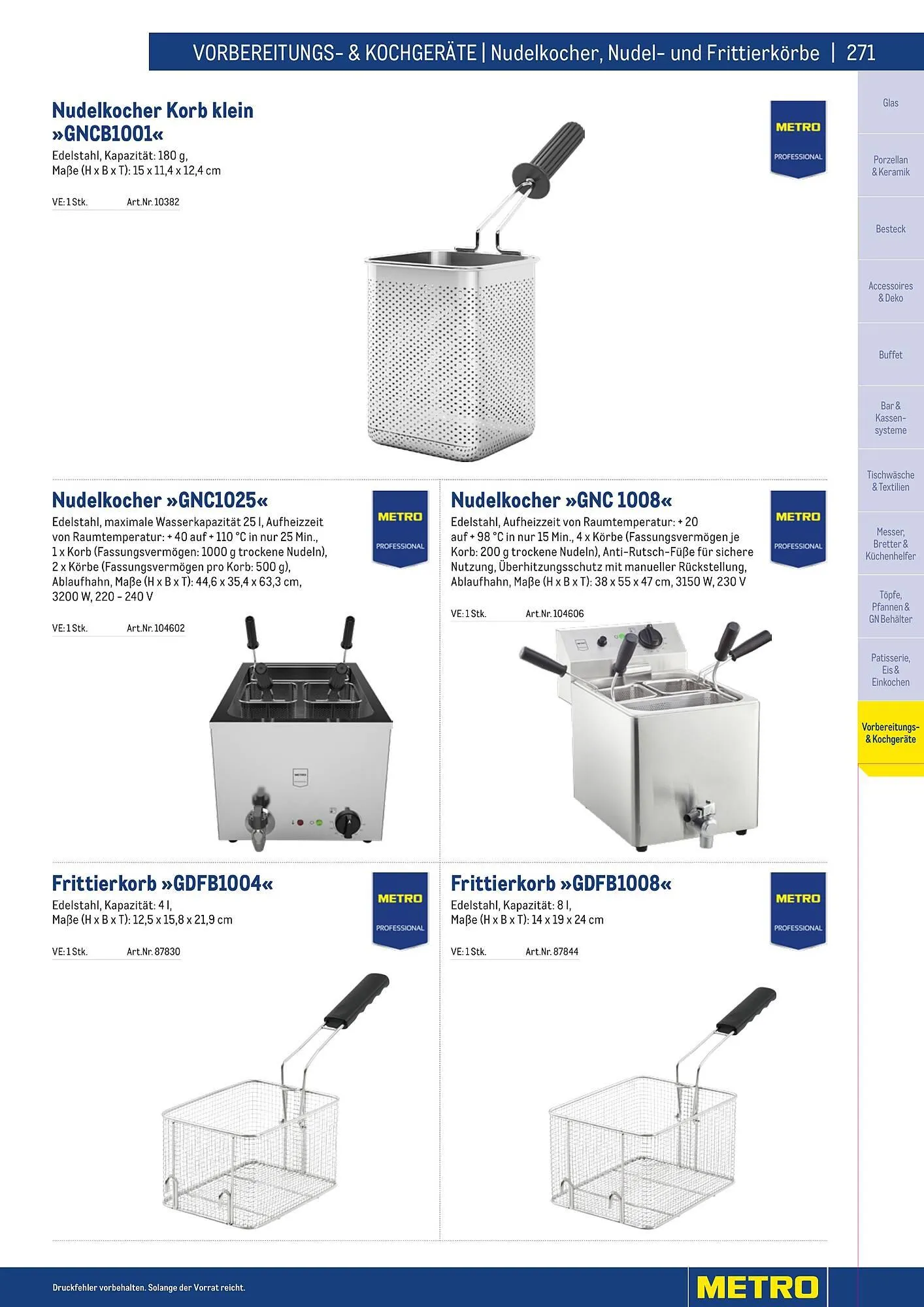 Metro Flugblatt von 25. März bis 31. Dezember 2026 - Flugblätt seite  271