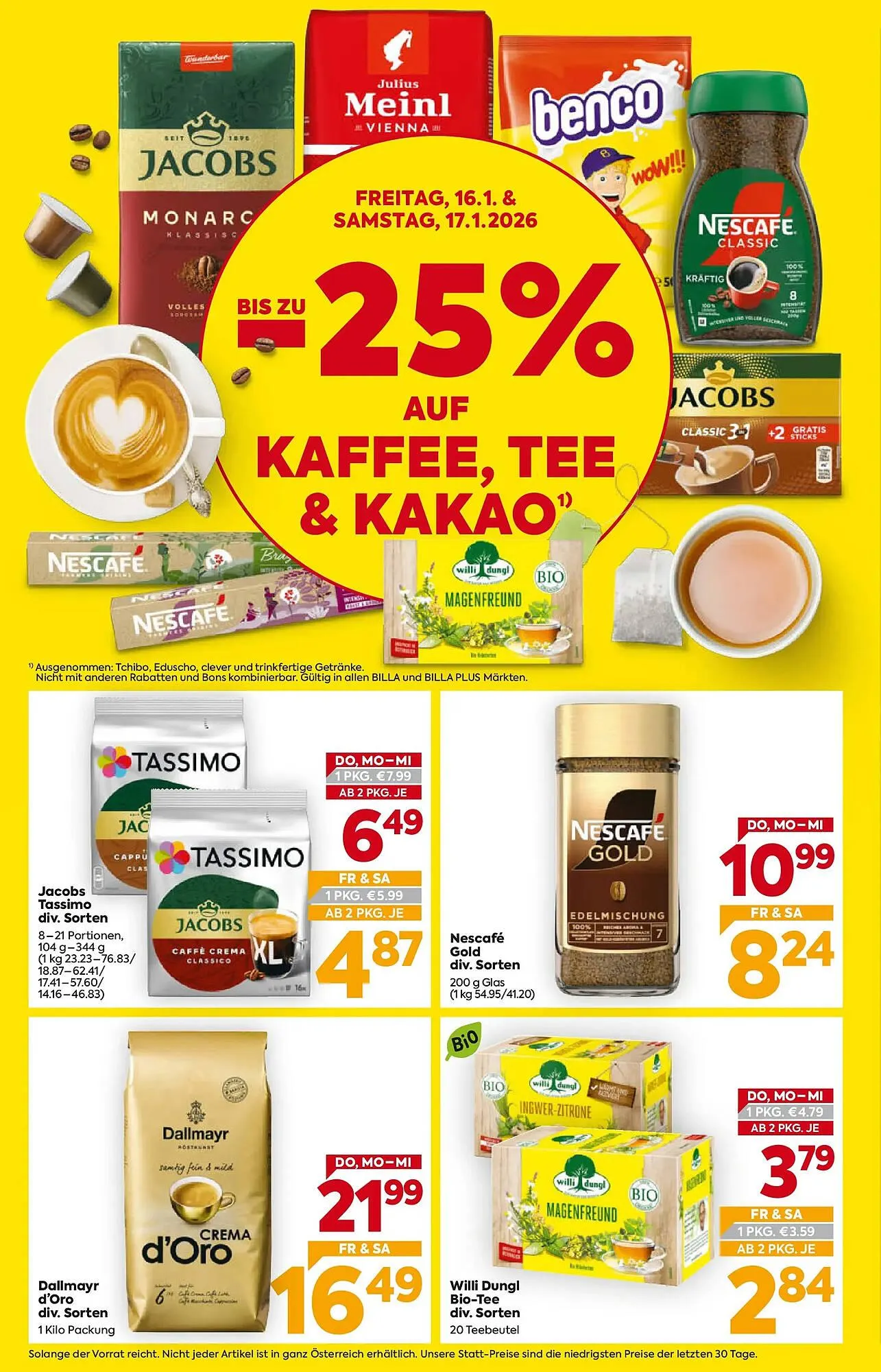 Billa Flugblatt von 15. Jänner bis 21. Jänner 2026 - Flugblätt seite  2
