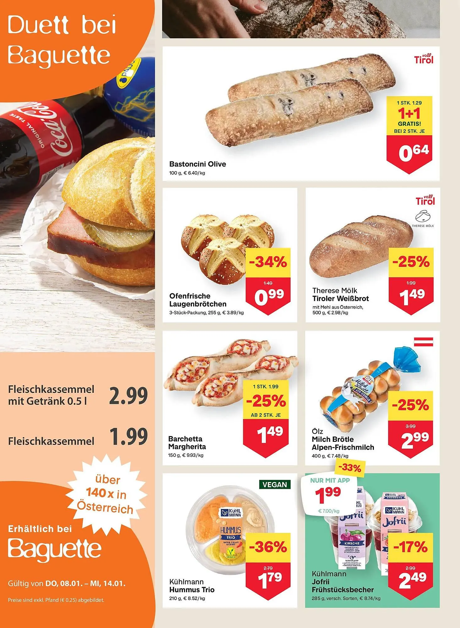 MPreis Flugblatt von 8. Jänner bis 14. Jänner 2026 - Flugblätt seite  4