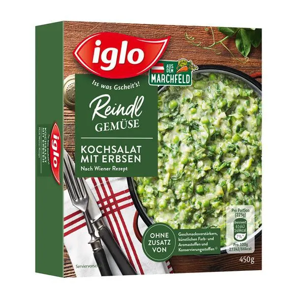 Iglo Kochsalat mit Erbsen