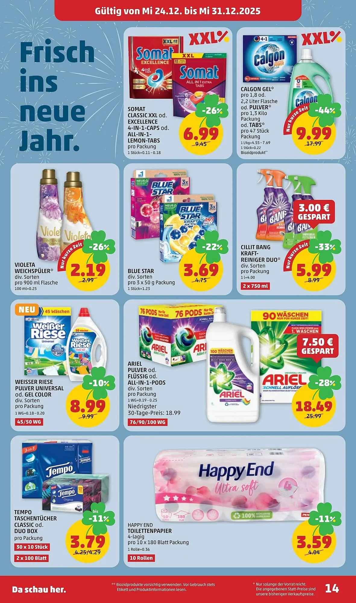 PENNY Flugblatt von 24. Dezember bis 31. Dezember 2025 - Flugblätt seite  14