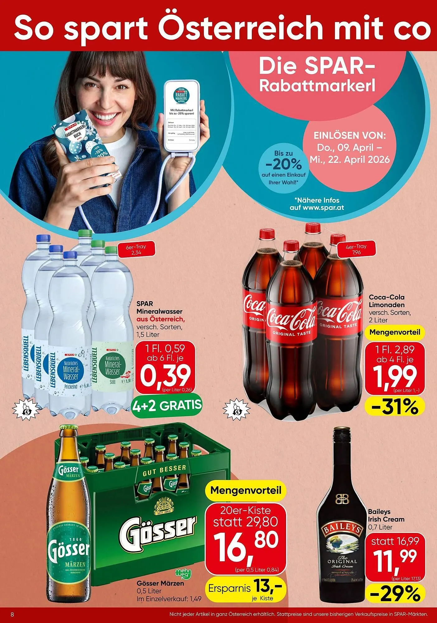 Spar Flugblatt von 9. April bis 22. April 2026 - Flugblätt seite  8