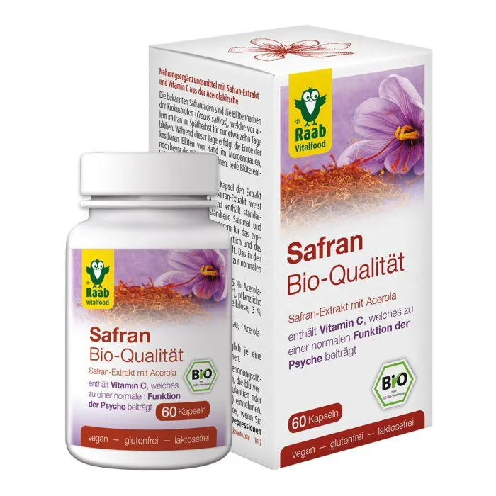 Raab Vitalfood BIO Safran 60 Kapseln à 500 mg 30g