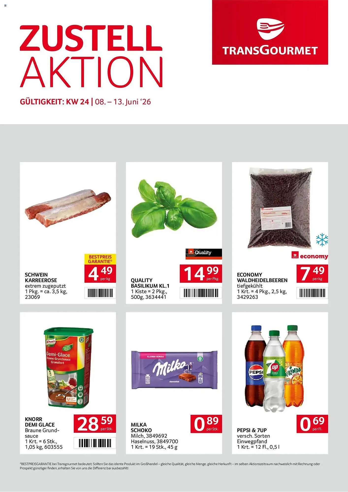 Transgourmet Flugblatt von 8. Juni bis 13. Juni 2026 - Flugblätt seite 1