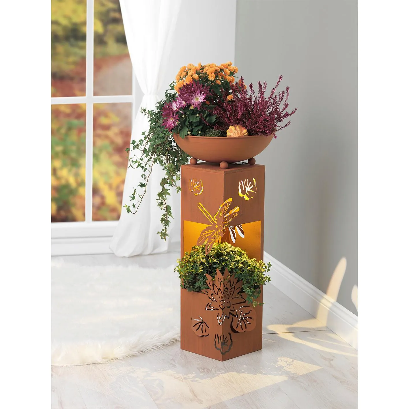 TV - Unser Original Led Dekosäule mit Schale Easymaxx H: 72 cm