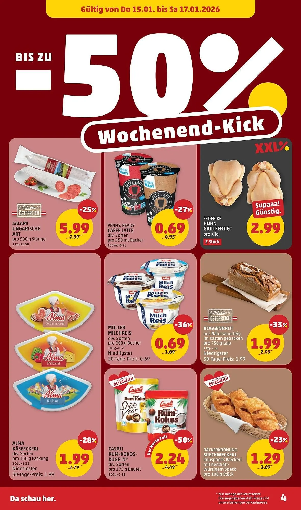 PENNY Flugblatt von 15. Jänner bis 21. Jänner 2026 - Flugblätt seite  4