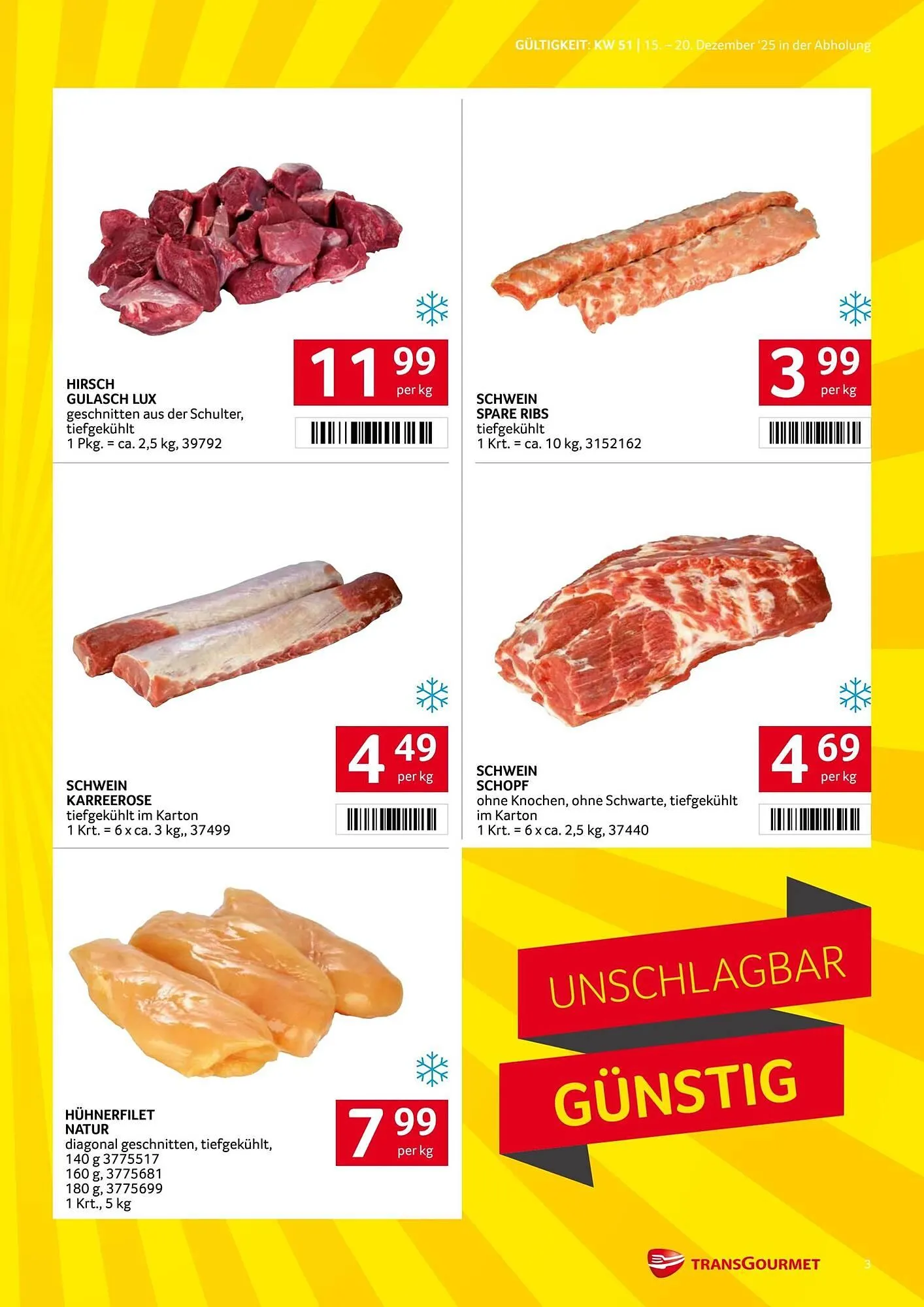 Transgourmet Flugblatt von 15. Dezember bis 21. Dezember 2025 - Flugblätt seite 3