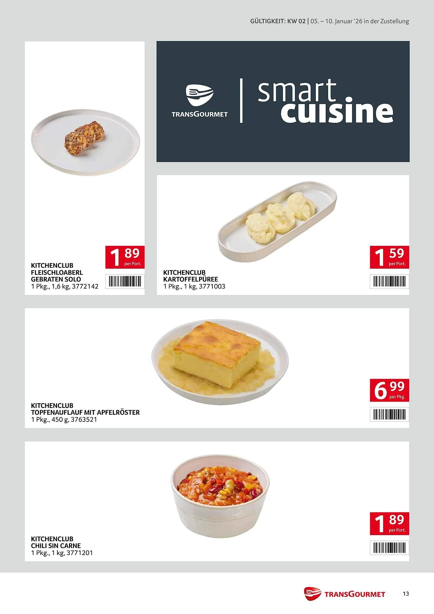 Transgourmet Flugblatt von 5. Jänner bis 10. Jänner 2026 - Flugblätt seite 13