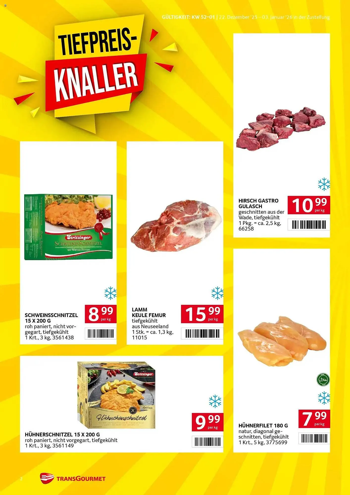 Transgourmet Flugblatt von 22. Dezember bis 3. Jänner 2026 - Flugblätt seite  2