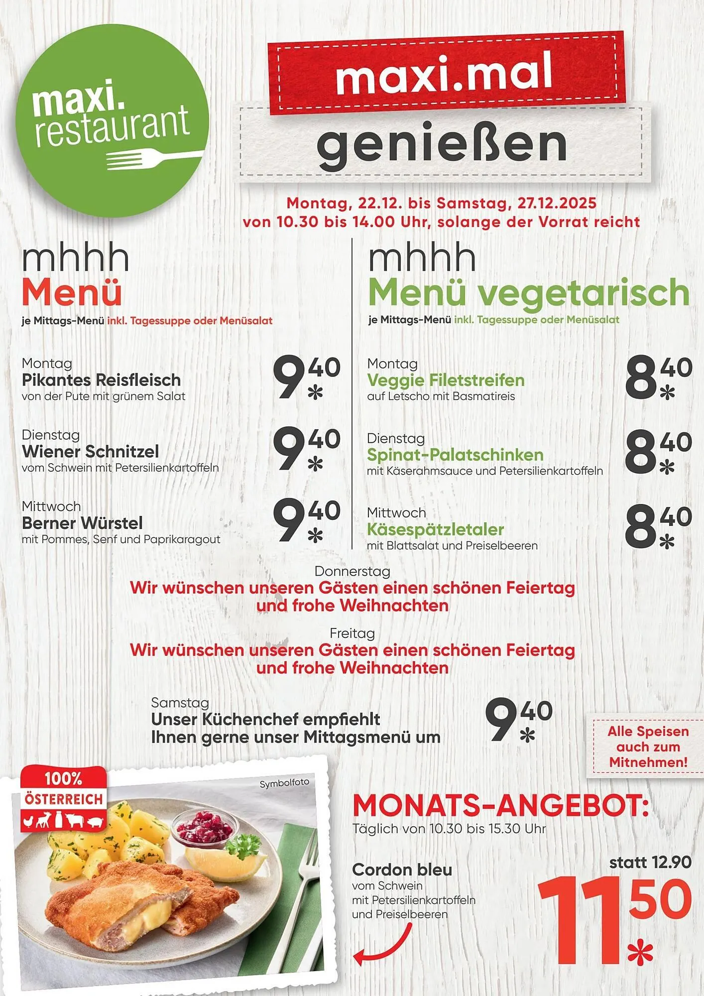 Maximarkt Flugblatt von 22. Dezember bis 27. Dezember 2025 - Flugblätt seite  1