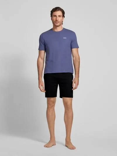Regular Fit Sweatshorts mit Strukturmuster in black