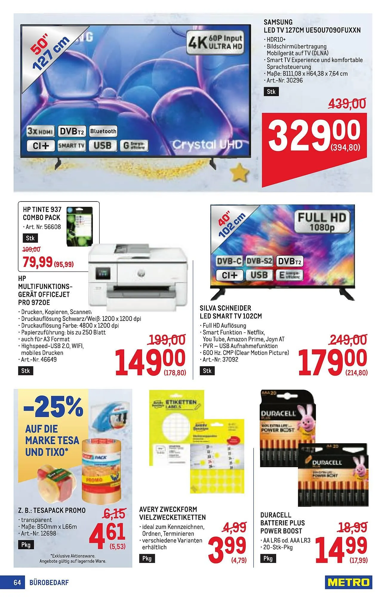 Metro Flugblatt von 11. Dezember bis 7. Jänner 2026 - Flugblätt seite  64