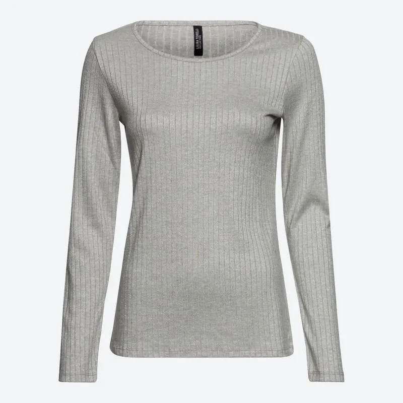 Damen-Langarmshirt mit Lurex-Effektgarn