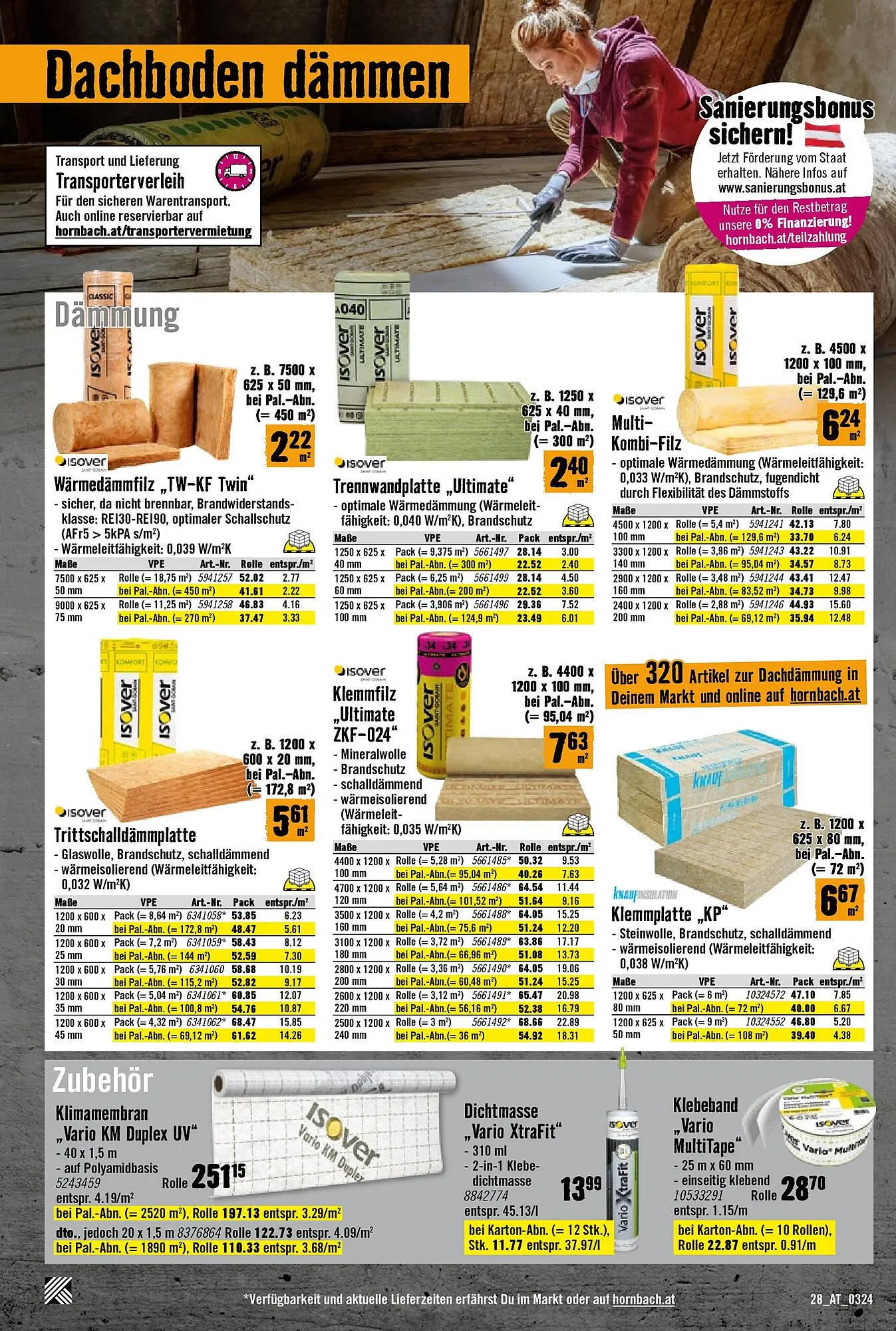 Hornbach Flugblatt von 5. März bis 5. April 2024 - Flugblätt seite 28