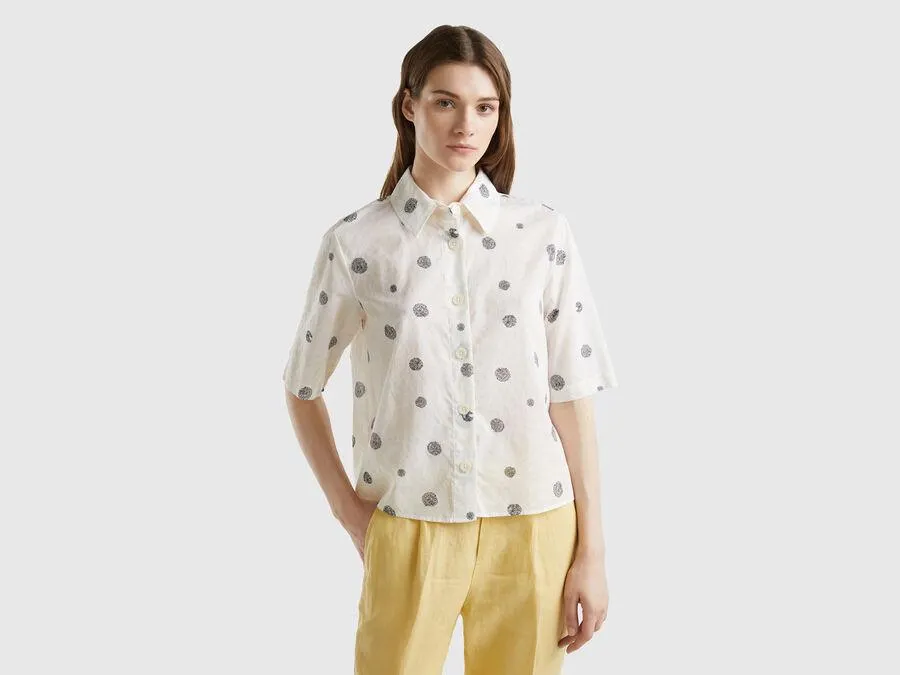 Kurzärmeliges gemustertes Hemd