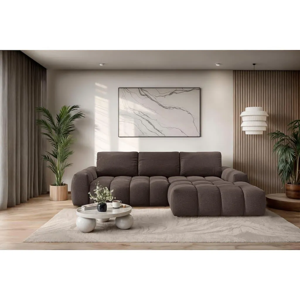 OTTO home Ecksofa »AZITA L-Form, 270 cm - OTTO. Verlässliche Qualität.« wahlweise als Schlafsofa m. Bettkasten, Bubble-Optik