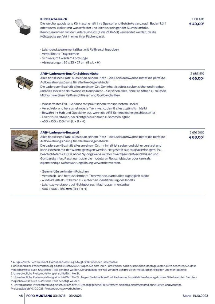 FORD MUSTANG von 2. November bis 2. November 2024 - Flugblätt seite 45