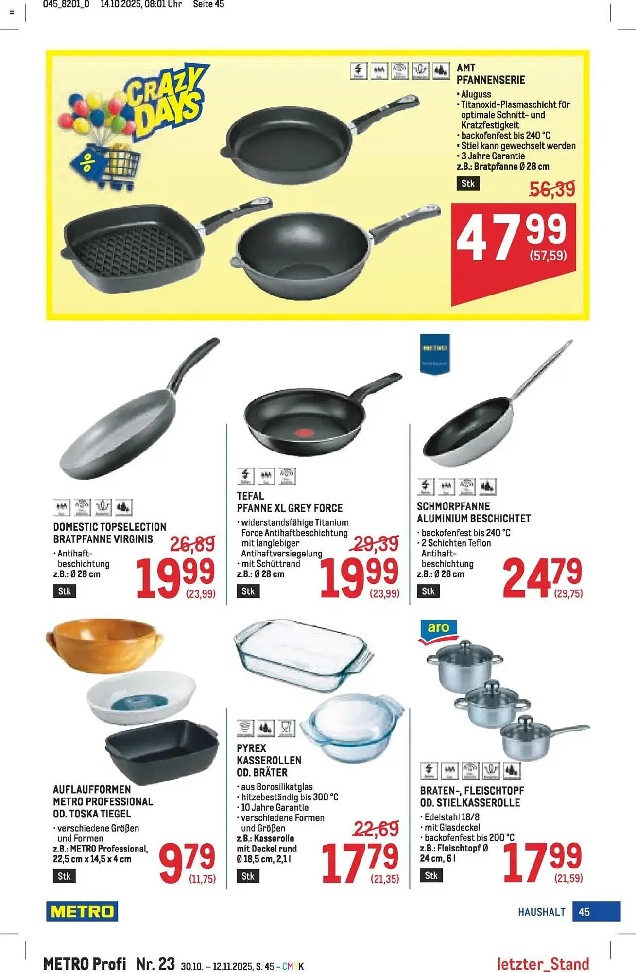 Metro Flugblatt von 30. Oktober bis 12. November 2025 - Flugblätt seite  45