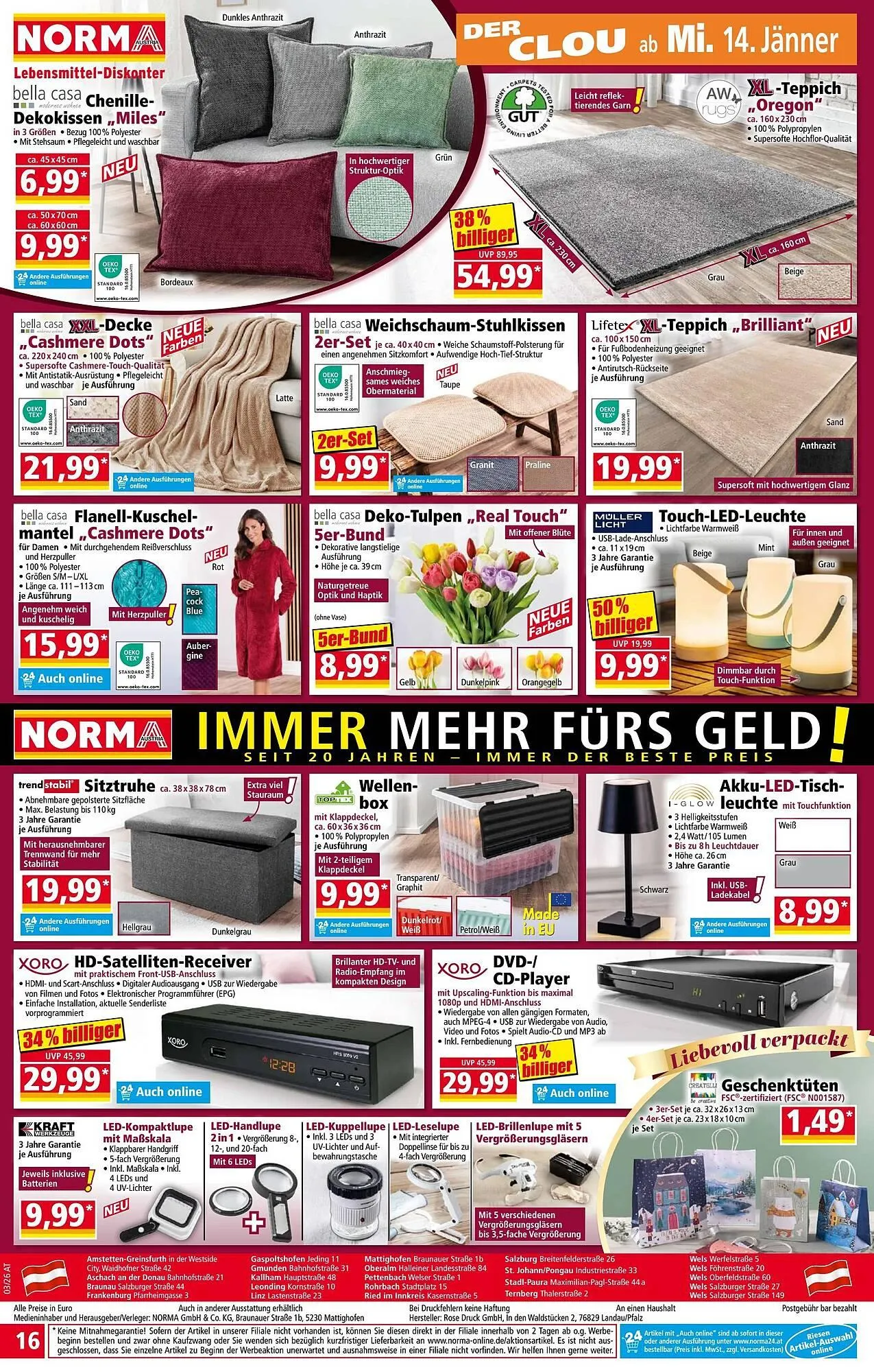 Norma Prospekt von 12. Jänner bis 18. Jänner 2026 - Flugblätt seite  16