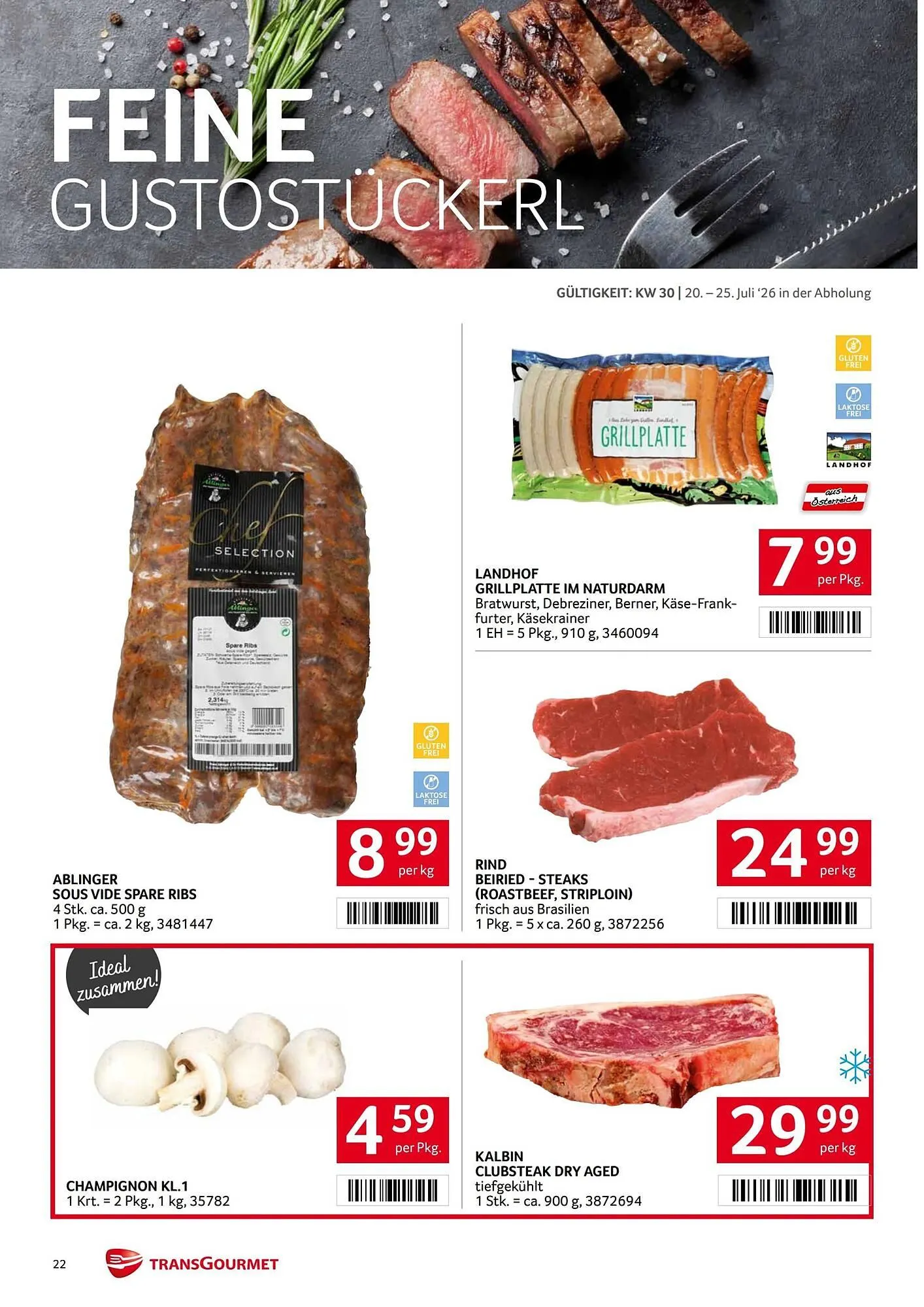 Transgourmet Flugblatt von 20. Juli bis 25. Juli 2026 - Flugblätt seite  21