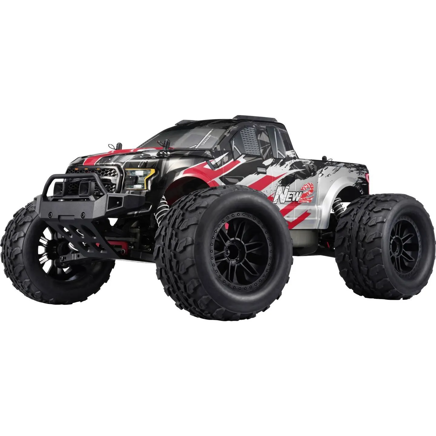 Reely NEW2 Super Combo V2 Brushed 1:10 RC Modellauto Elektro Monstertruck Allradantrieb (4WD) 100% RtR 2,4 GHz inkl. Akk