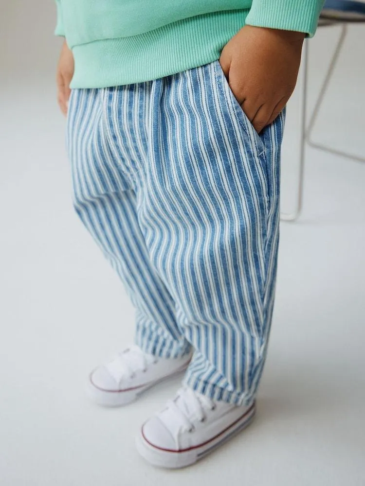 Blau Weiss Gestreift - Barrel Jeans (3Monate–7Jahre)